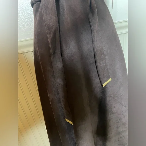 Brand New Calvin Klein Women's Slvless Chocolate Suede Aline Dress - Picture 8 of 15